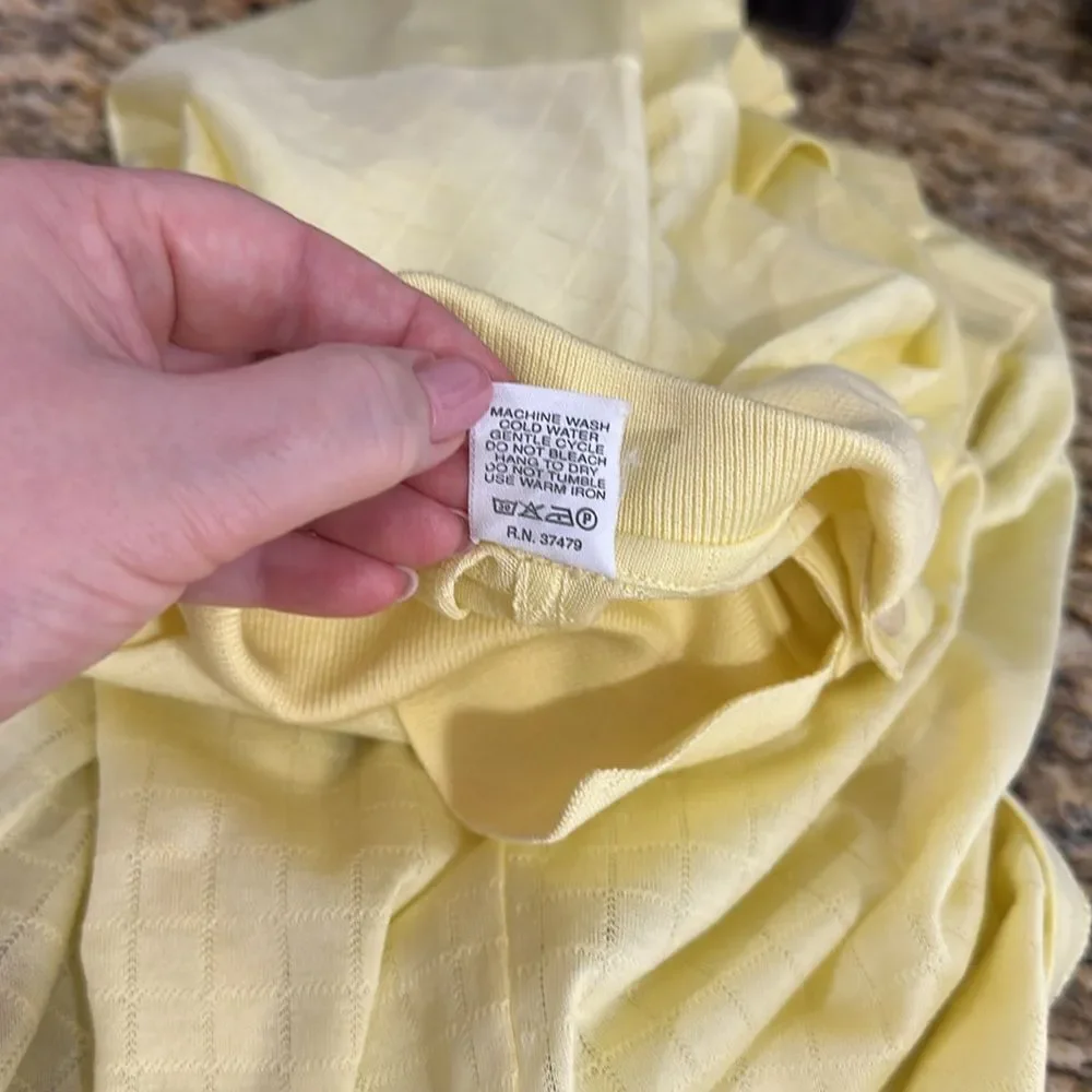 Maus & Hoffman Vintage Cotton Light Yellow Short Sleeve Polo Shirt Size M